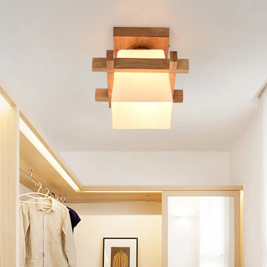 Nordic Minimalist Ceiling Light with Glass Shade
